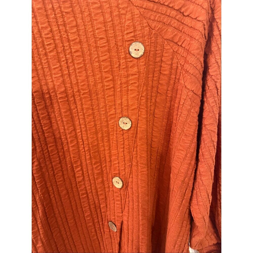 Soft Surroundings Goldie Back Button Rust Orange … - image 8